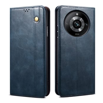 Чехол-книжка Simple из эко-кожи Crazy Horse с воском на Realme 11 Pro 5G/11 Pro+ 5G - синий