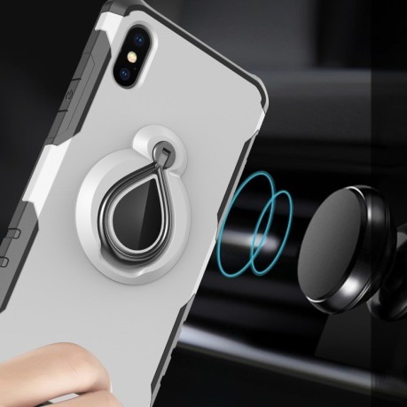 Протиударний чохол Magnetic Detachable Raindrop Shape Ring Holder на iPhone XS Max чорний