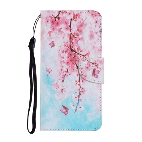 Чохол-книжка Coloured Drawing Pattern для Samsung Galaxy M32/A22 4G - Cherry Blossoms