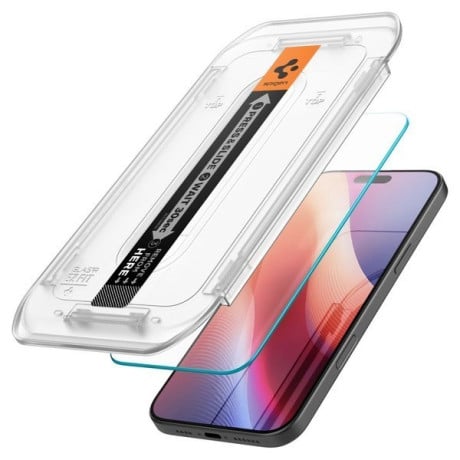 Комплект захисного скла Spigen Glas.Tr EZ Fit для iPhone 16 Pro