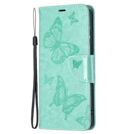 Чохол-книжка Butterflies Pattern Samsung Galaxy S21 FE - зелений