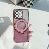 Протиударний чохол Rotation MagSafe Holder Gradient Glitter TPU для Xiaomi 14 - рожевий