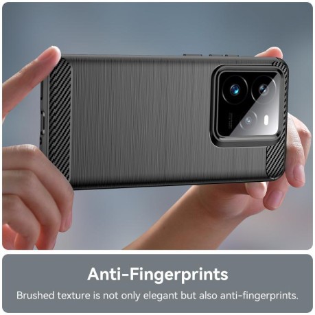 Протиударний чохол Brushed Texture Carbon Fiber на Realme GT 7 Pro 5G - чорний