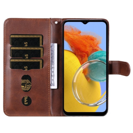 Чохол-книжка Fashion Calf Texture для Samsung Galaxy M14 5G - коричневий