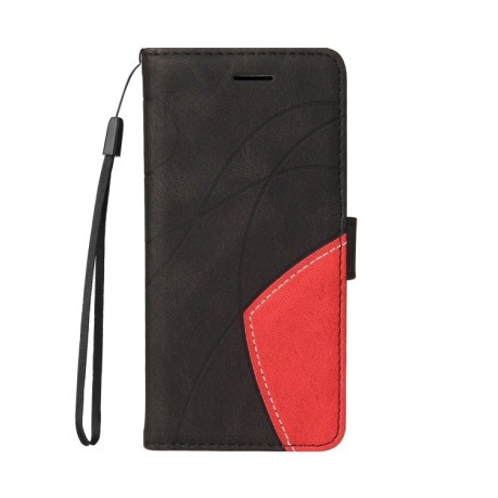 Чохол-книжка Dual-color Splicing Flip Leather для Xiaomi 14T Pro - чорний