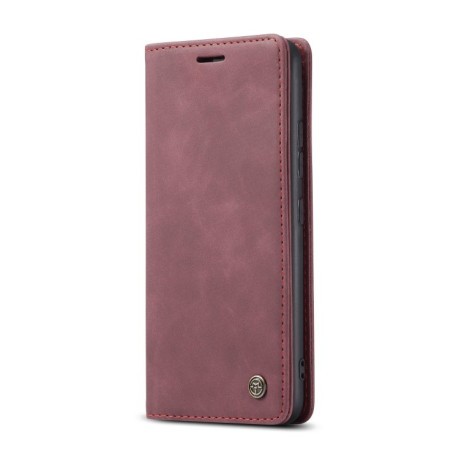 Кожаный чехол CaseMe-013 Multifunctional на Samsung Galaxy S10 Lite - винно-красный