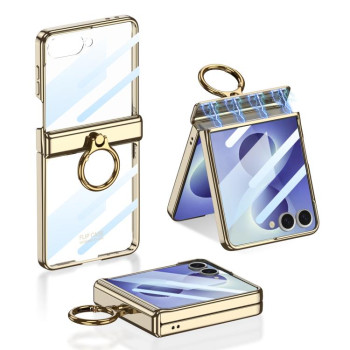 Чехол Gkk Integrated Magnetic Folding Phantom Rotary с кольцом-держателем на Samsung Galaxy Flip8 5G — золотой