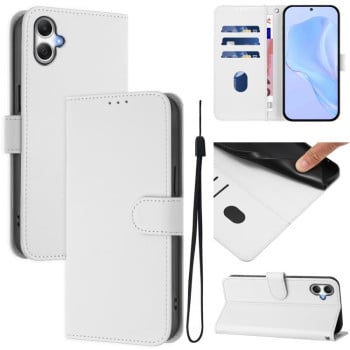 Чохол-книжка з м'яким покриттям (Skin Feel) зі шнурком на Samsung Galaxy A07 4G - білий