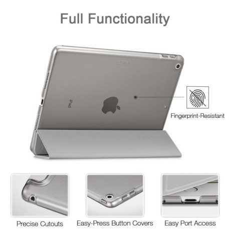 Кожаный чехол ESR Yippee Color Series Slim Fit на iPad Air 2019 10.5- серебристо-серый