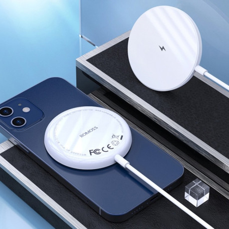 Бездротовий зарядний пристрій ROMOSS WF05P Phone Magnet Wireless Charger - білий