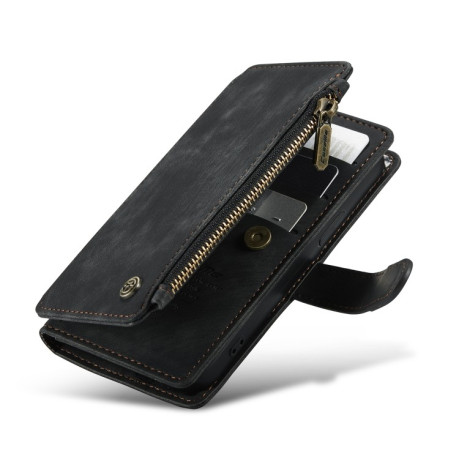 Кожаный чехол-кошелек CaseMe-C30 для iPhone 13 mini - черный
