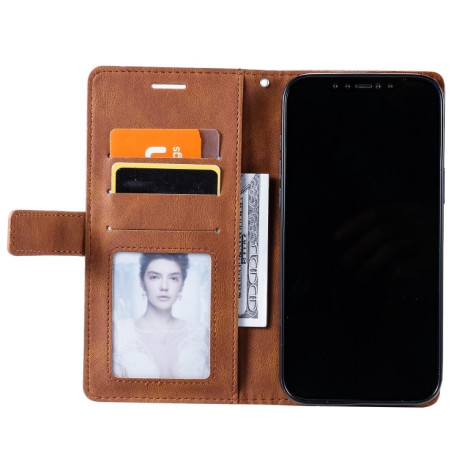 Чехол-книжка Skin Feel Splicing для Realme 13 Pro / 13 Pro+ 5G - коричневый
