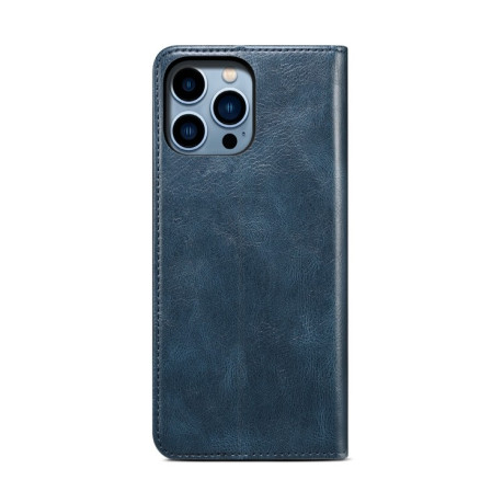 Чехол-книжка Simple Wax Crazy Horse для iPhone 16 Pro Max - синий