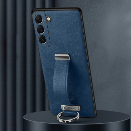 Противоударный чехол SULADA Leather Texture Skin Feel Shockproof для Samsung Galaxy S25 5G - синий