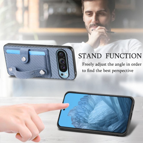 Протиударний чохол Wristband Kickstand Card для Google Pixel 9 Pro - синій