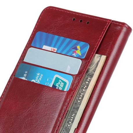 Чехол-книжка Peas Crazy Horse Texture на Samsung Galaxy A32 5G- красный