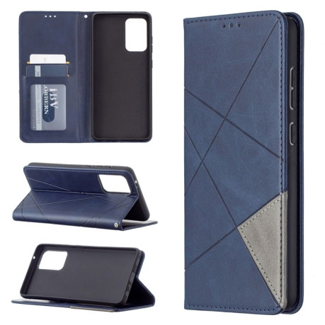 Чехол-книжка Rhombus Texture на Samsung Galaxy A72 - синий
