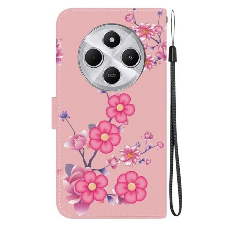 Чехол-книжка Colored Drawing Series на Xiaomi Redmi 14C 4G/Poco C75/Redmi A4 5G - Blossoms