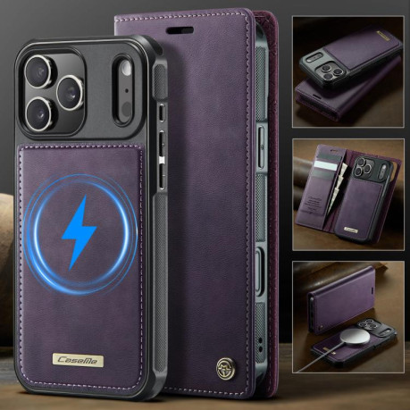 Чохол-книжка  CaseMe C49 магнітний з RFID-блокуванням для iPhone 17 Pro — фіолетовий