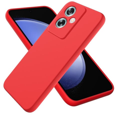 Силиконовый чехол Solid Color Liquid Silicone на OnePlus Nord N30 SE - красный