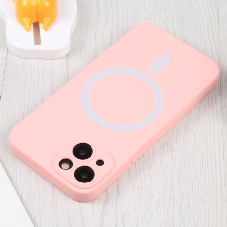 Протиударний чохол Liquid Silicone Full (Magsafe) для iPhone 15 Plus - рожевий