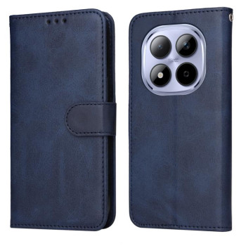 Чохол-книжка зі строчкою та фактурою Calf для Redmi Note 15 Pro 4G Global 165.8mm — синій