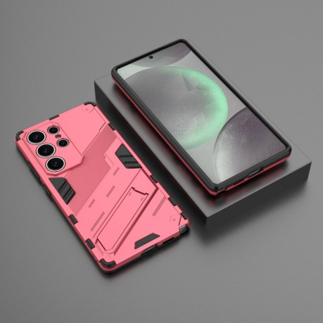 Противоударный чехол Punk Armor для Samsung Galaxy S25 Ultra 5G - светло-красный