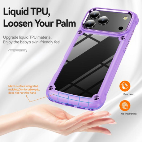 Противоударный чехол Lens Protection на iPhone 17 Pro - фиолетовый