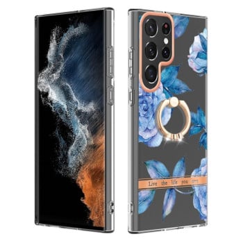 Протиударний чохол Ring IMD Flowers для Samsung Galaxy S23 Ultra 5G - Orchid Peony