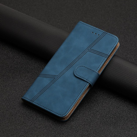 Чехол-книжка Stitching Skin Feel для iPhone 16 - синий