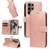 Чехол-книжка Swallowtail Butterfly Embossed Leather для Samsung Galaxy S25 Ultra 5G - розовое золото
