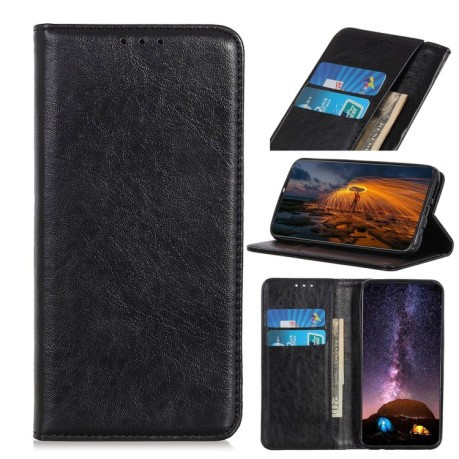 Чехол-книжка Magnetic Retro Crazy Horse Texture на Samsung Galaxy A73 5G - черный