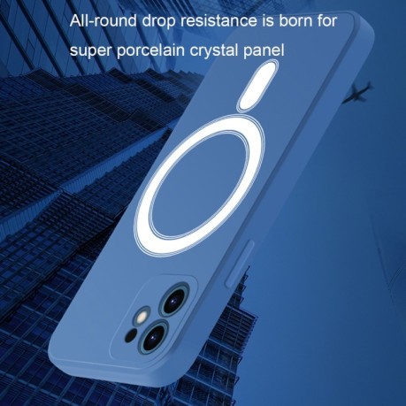 Противоударный чехол Silicone Full Coverage (Magsafe) для iPhone 11 Pro Max - красный
