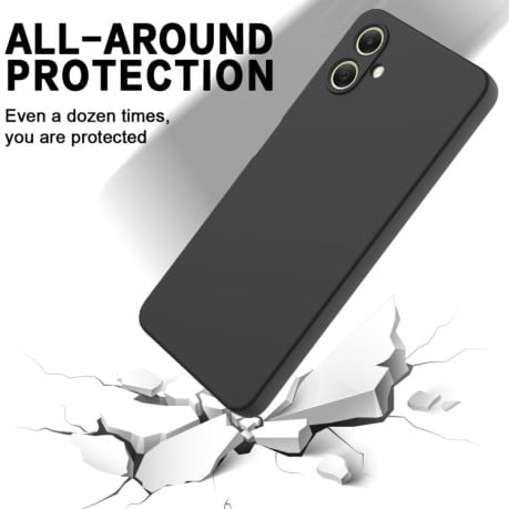 Силіконовий чохол Solid Color Liquid Silicone на Samsung Galaxy A07 4G - чорний