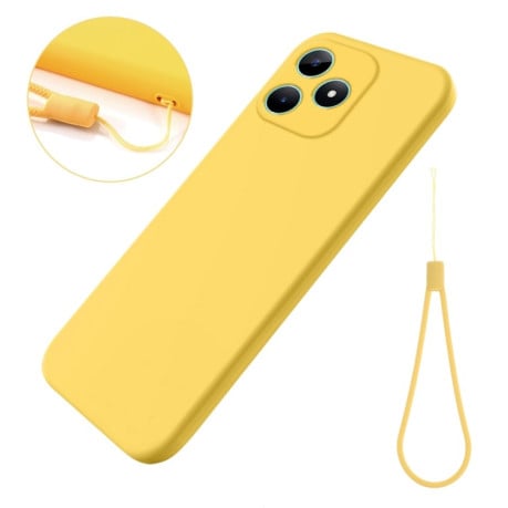 Силіконовий чохол Solid Color Liquid Silicone на Realme Note 50 - жовтий