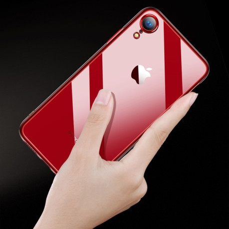 Ударозащитный силиконовый чехол CAFELE на iPhone XR-серебристый