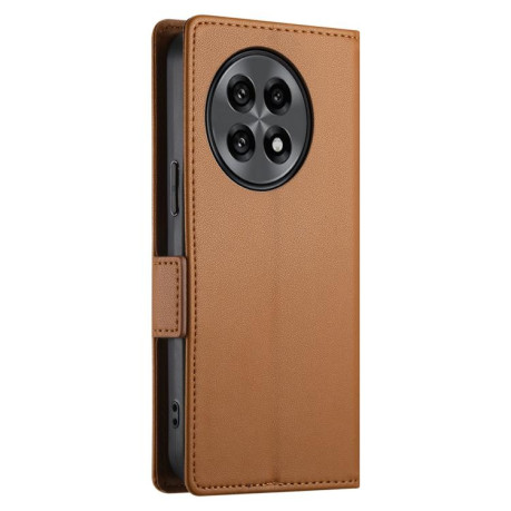 Чехол-книжка Side Buckle Magnetic Frosted Leather для OnePlus 13R/Ace 5/Ace 5 Pro - коричневый