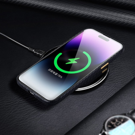 Протиударний чохол R-JUST Carbon для iPhone 14 Pro Max - сірий