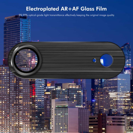Захисне скло на камеру ENKAY Anti-reflection Camera Lens Brushed Aluminium Alloy для iPhone Air - чорне