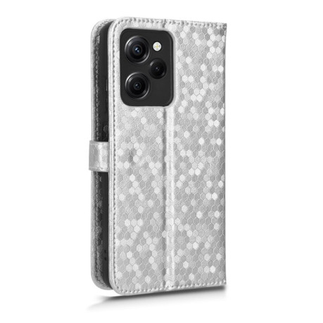 Чохол-книжка Honeycomb Dot для Xiaomi Poco X5 Pro 5G - сріблястий