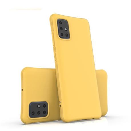 Протиударний силіконовий чохол Solid Color TPU Slim Samsung Galaxy A51 - помаранчевий