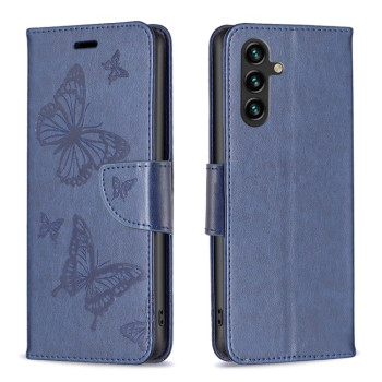 Чохол-книжка Butterflies Pattern для Samsung Galaxy A55 - синій