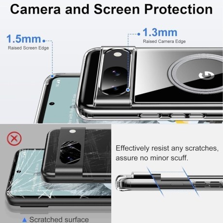 Ультратонкий чохол Transparent Frosted MagSafe для Google Pixel 8а 