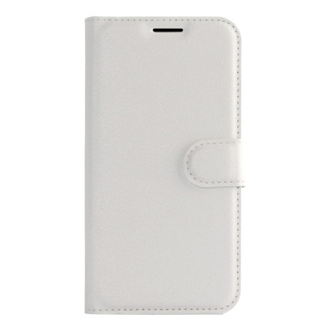 Чехол-книжка Litchi Texture для Samsung Galaxy S6 Edge Plus - белый