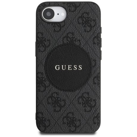 Оригінальний чохол Guess 4G Circle Classic MagSafe для iPhone 16e - black