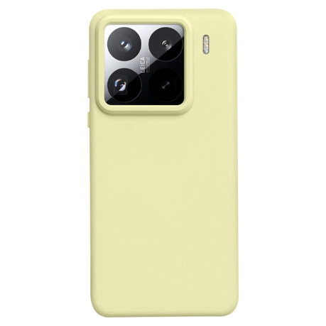 Силіконовий чохол Solid Color Liquid на Xiaomi 15 Pro - жовтий