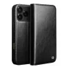 Чохол-книжка QIALINO Classic з натуральної шкіри на iPhone 18 Pro/17 Pro - чорний