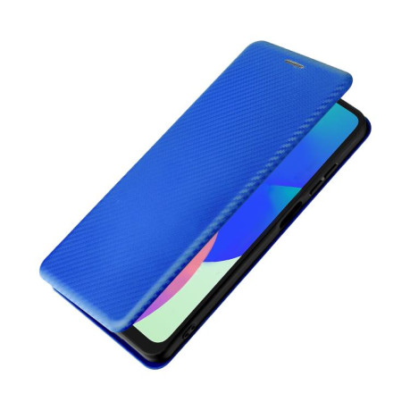Чехол-книжка Carbon Fibre Texture на Samsung Galaxy M06 5G - синій