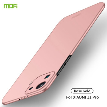 Ультратонкий чехол MOFI Frosted на Xiaomi Mi 11 Pro - розовое золото
