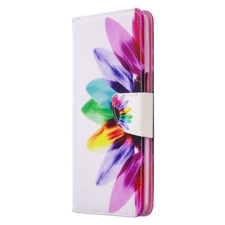 Чехол-книжка Colored Drawing Series на Xiaomi Redmi Note 9S / Note 9 Pro / Note 9 Pro Max - Sun Flower